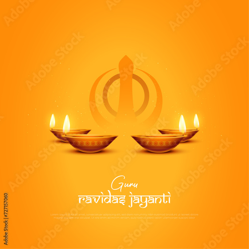 Vector illustration of sikh Guru Ravidas Jayanti.