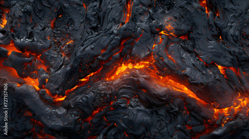 rapidly cooled lava crust creates an abstract