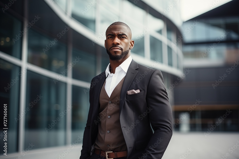 Illustration of a fashion portrait, Business man, AI Generated Illustration of a fashion portrait, Business man, AI Generated