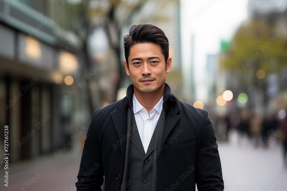 Illustration of a fashion portrait, Business man, AI Generated Illustration of a fashion portrait, Business man, AI Generated