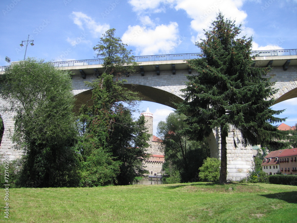 Friedensbrücke über die Spree in Bautzen