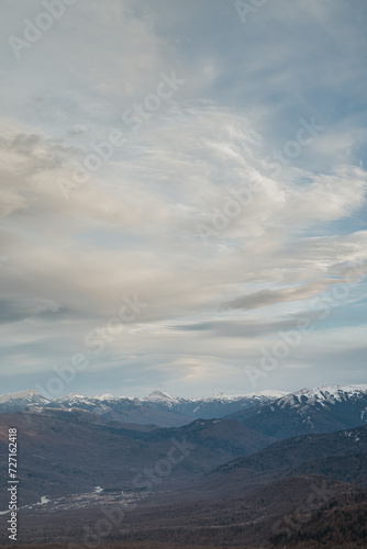 clouds over the mountains