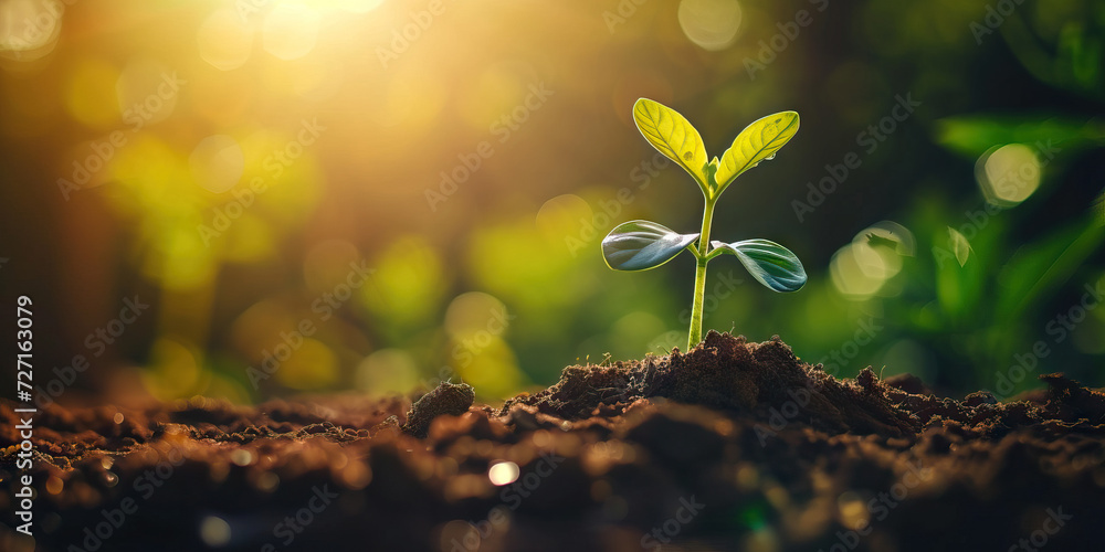 Sprouting Success: A Close-Up of a Seedling Breaking Through the Soil, Symbolizing the Start of a Journey Towards Growth and Achievement Sprouting Success: A Close-Up of a Seedling Breaking Through the Soil, Symbolizing the Start of a Journey Towards Growth and Achievement