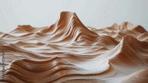Abstract Texture of a Composite Polymer That Mimics The Shifting Sands of a Desert, With Grains that Seem to Fow and Rearrange, Dynamic Texture With Waves, Material Concept photo