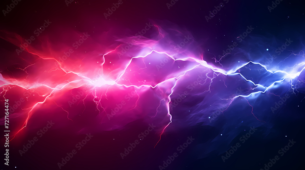 Illustration of lightning storm and thunder climate change