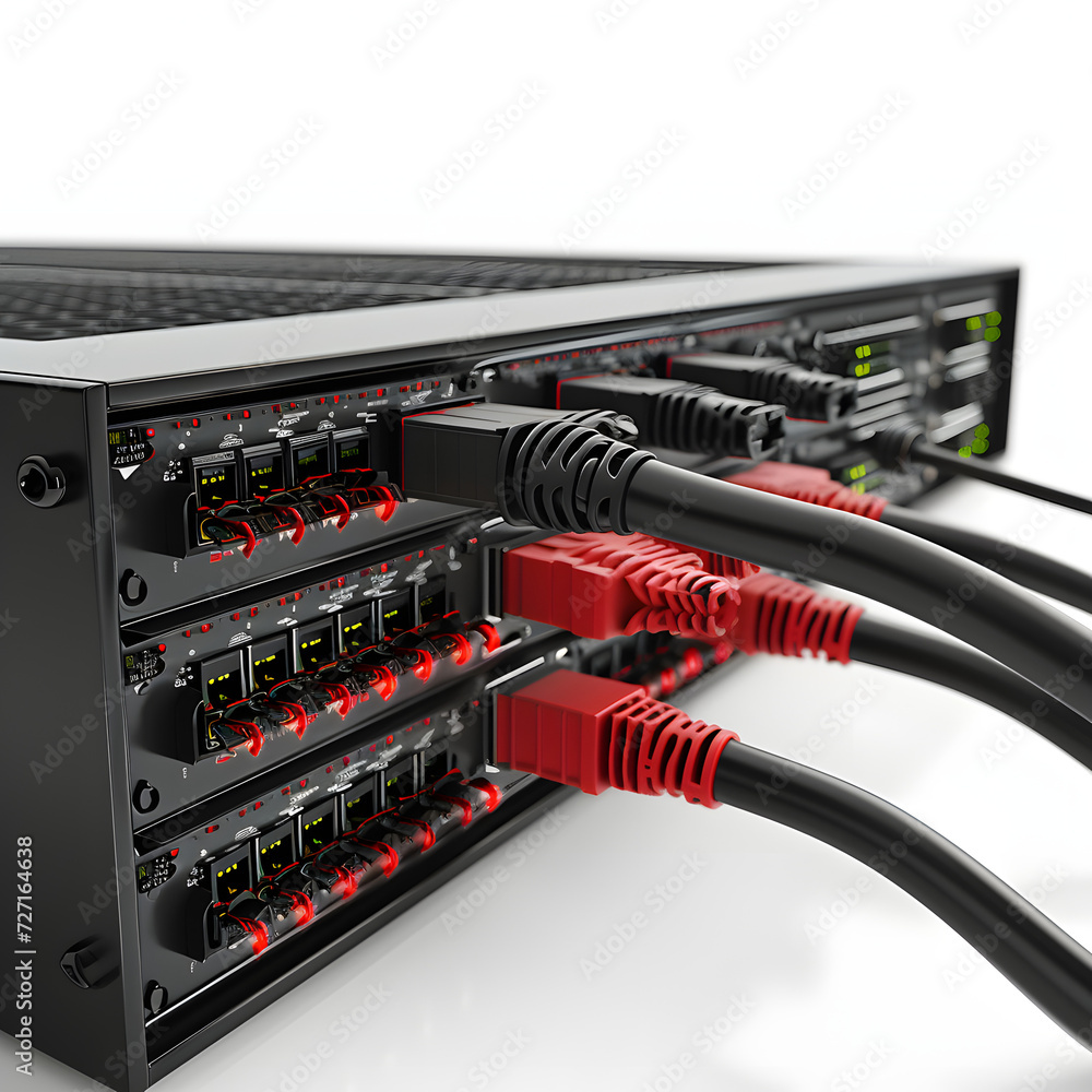 Network firewall configuration isolated on white background, photo, png