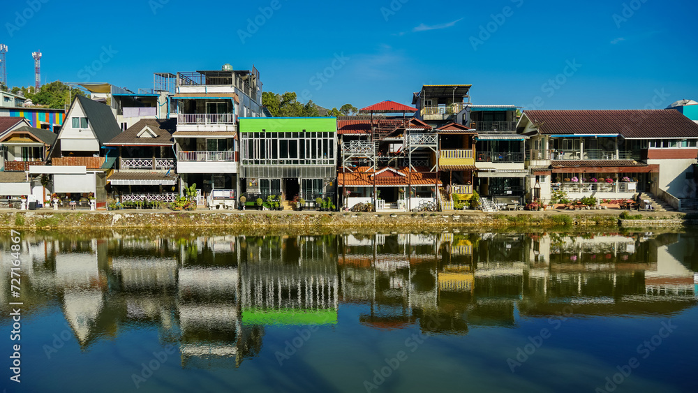 Obraz premium View of The E-Thong village, Pilok, Thong Pha Phum National Park, Kanchanaburi province, Thailand.