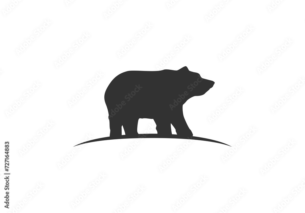 Fototapeta premium bear vector icon logo illustration white background