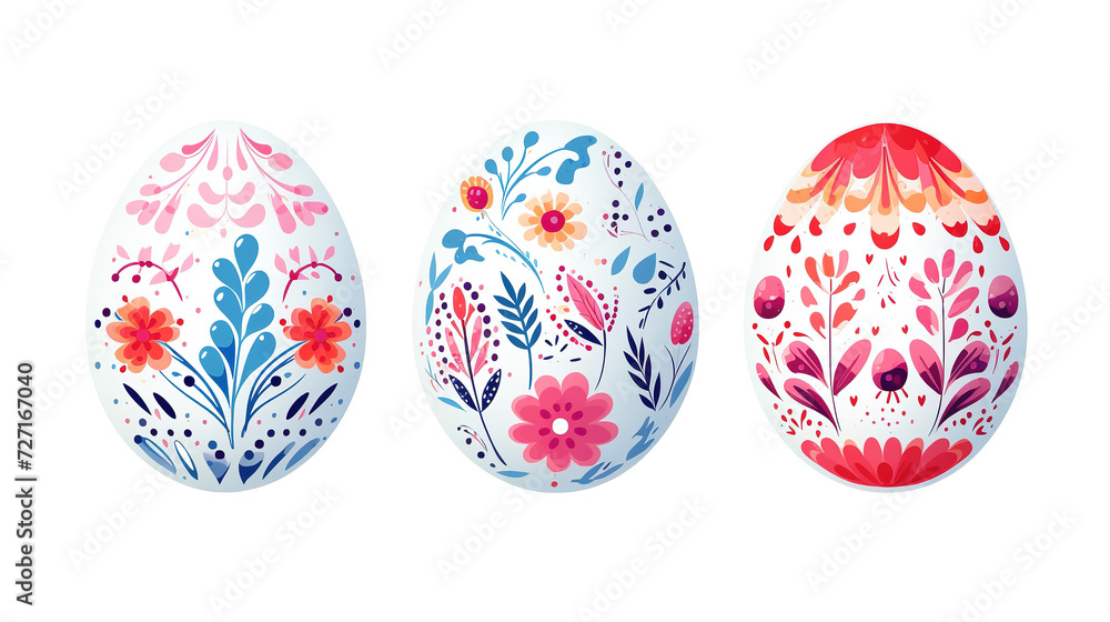 Easter of eggs with different textures, patterns and festive decorations png Easter of eggs with different textures, patterns and festive decorations png
