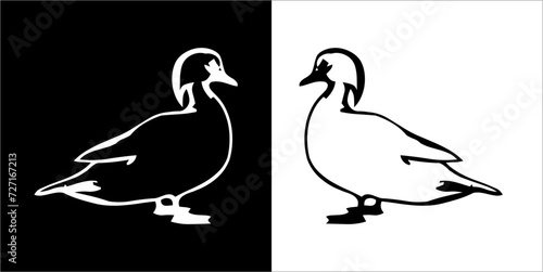 Illustration vector graphics of duck icon