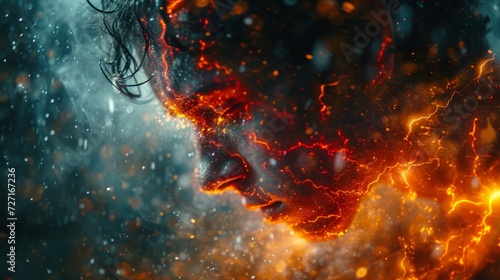 Wallpaper Mural Convergence of Fire and Snow Torontodigital.ca