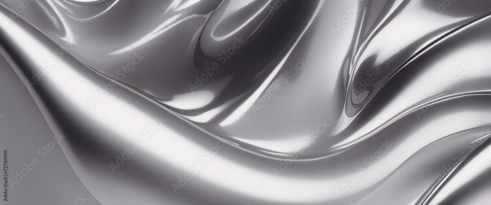 銀箔の背景に光沢のあるベクトル鋼のグラデーション テンプレートとクロム境界線の金属。抽象的な銀色の金属の背景。抽象的なグレー色の明るい背景。Q - obrazy, fototapety, plakaty 