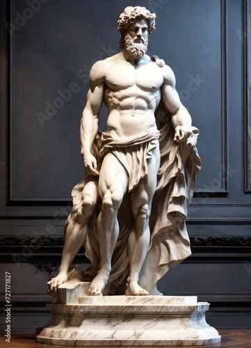 Statue from a muscular Greek god 