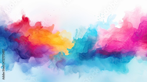 color full watercolor background abstract texture with color splash design photo