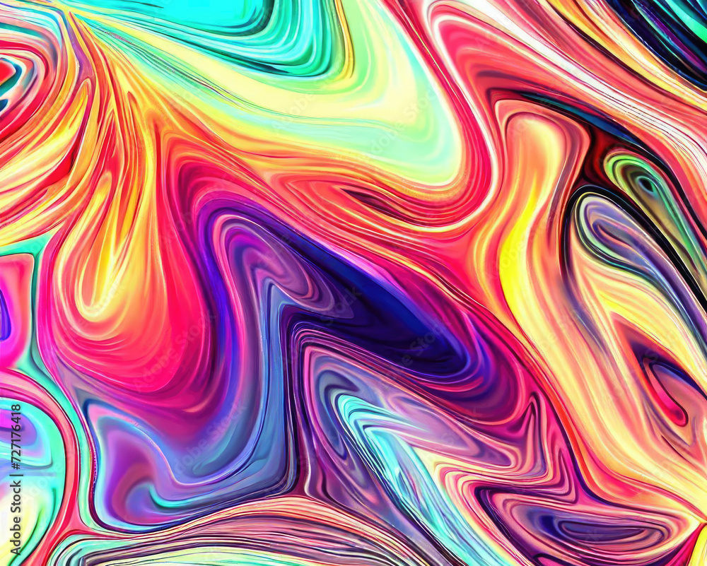 The colorful psychedelic liquefied background looks like a painting The colorful psychedelic liquefied background looks like a painting