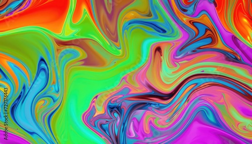 The colorful psychedelic liquefied background looks like a painting