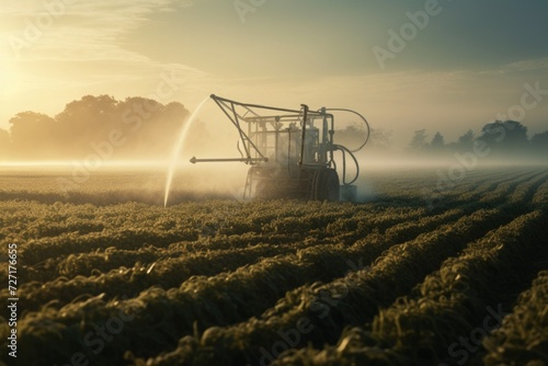 Machine Watering Fields photo