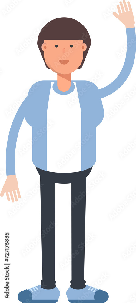 Office Worker Character Raising Hand Illustration
Office Worker Character Raising Hand Illustration