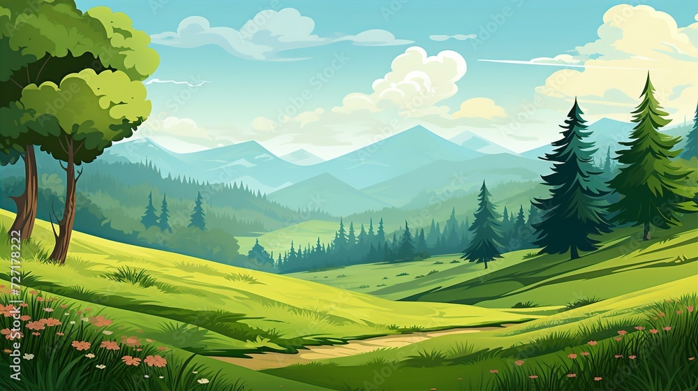 the beautiful green nature landscape background the beautiful green nature landscape background