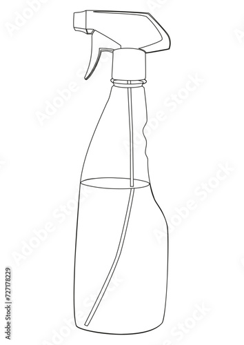 Outline of a spray bottle(