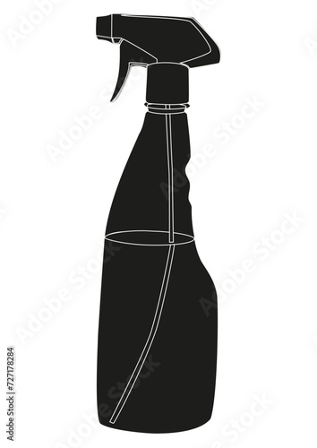 Silhouette of a spray bottle