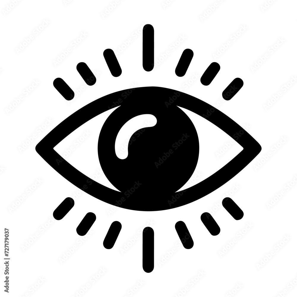 minimal Eye care logo vector icon, flat symbol, black color silhouette minimal Eye care logo vector icon, flat symbol, black color silhouette