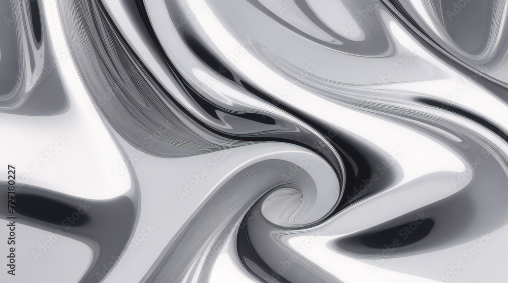 銀箔の背景に光沢のあるベクトル鋼のグラデーション テンプレートとクロム境界線の金属。抽象的な銀色の金属の背景。抽象的なグレー色の明るい背景。Q - obrazy, fototapety, plakaty 