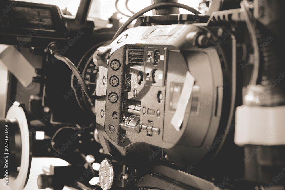Fototapeta premium Filming with professional camera background