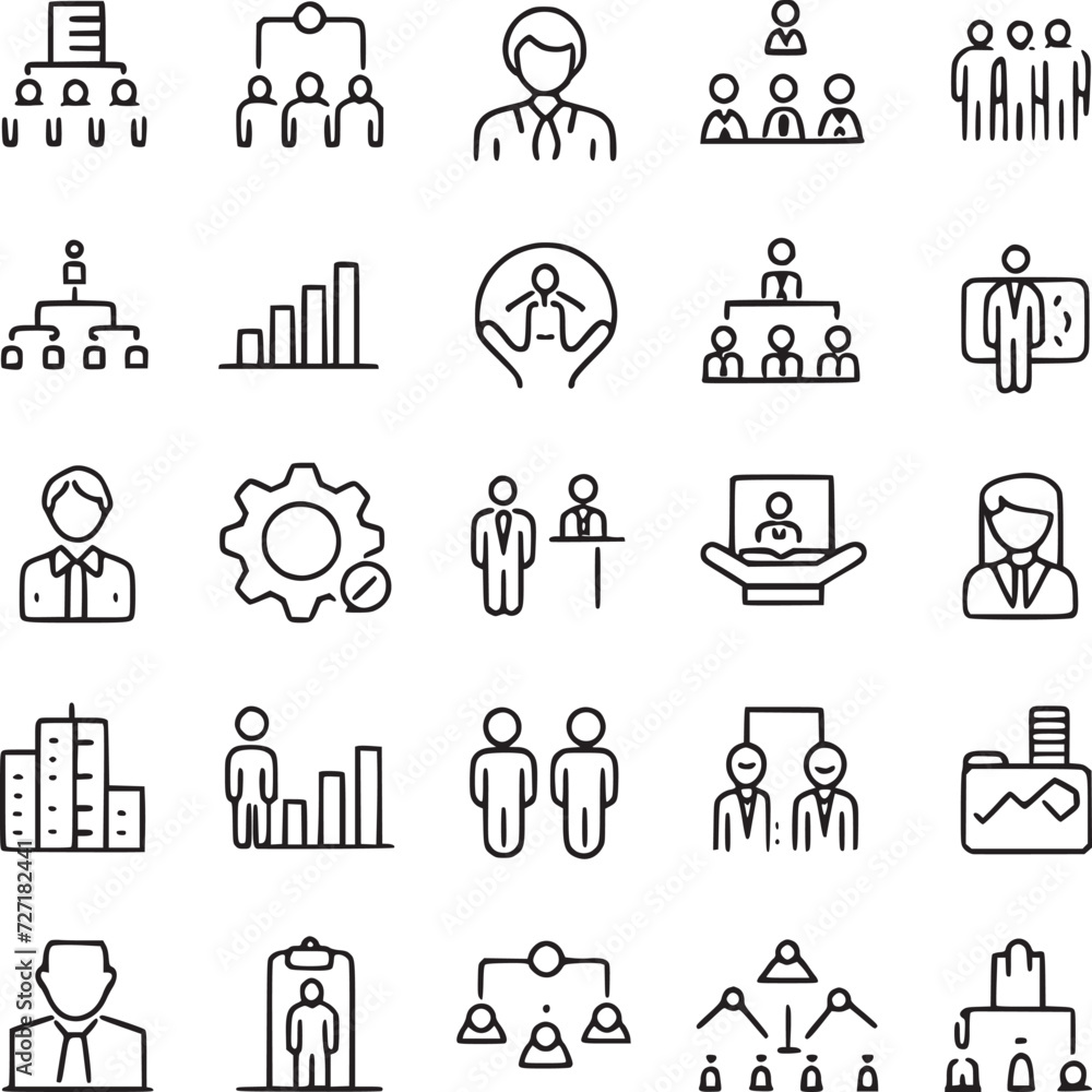 business and management icons. Vector Collections. business and management icons. Vector Collections.