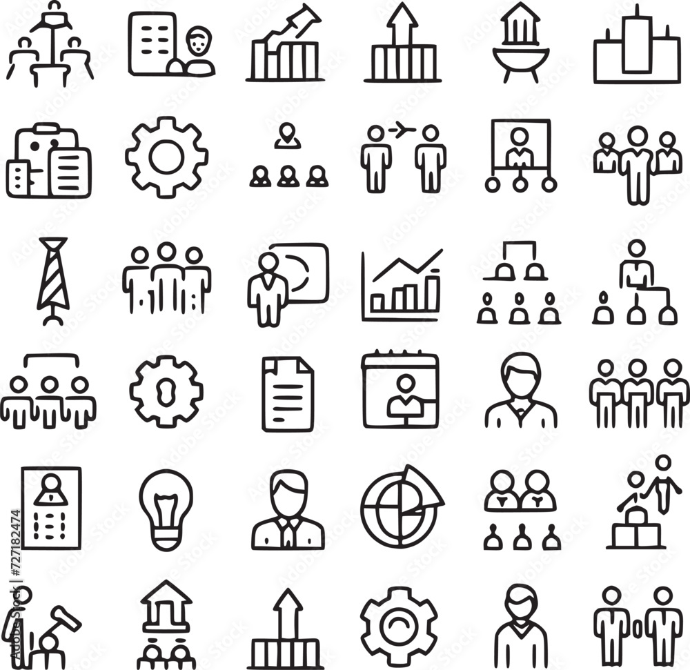 business and management icons. Vector Collections. business and management icons. Vector Collections.
