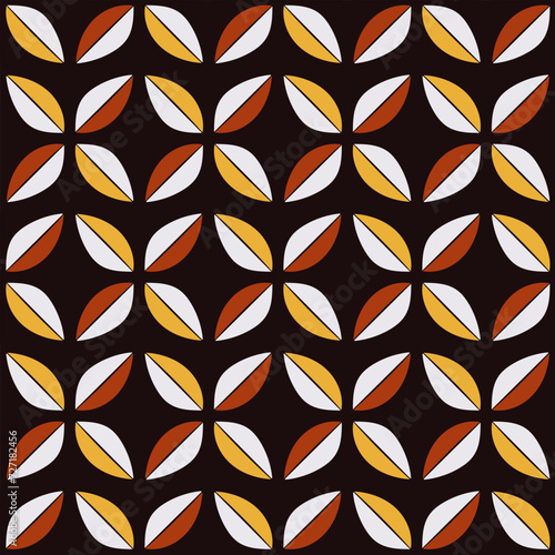 Geometric seamless vector pattern in ethnic style drawn by hand