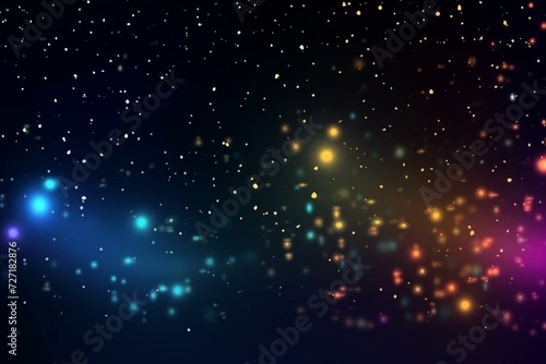 background with colorful lights in the night sky. Generative AI