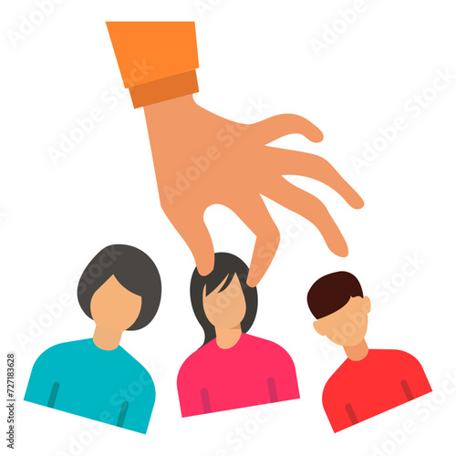 Dismissal of employee vector icon design, Unemployment symbol, Economic stagnation sign, financial crisis stock illustration, Removing Toxic People from Team concept