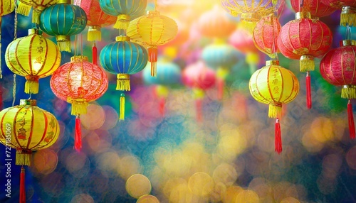 soft style from china lantern for chinese new year background