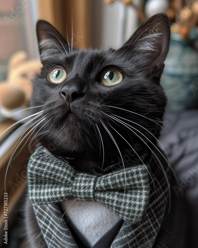 Black Cat with Bowtie © ding