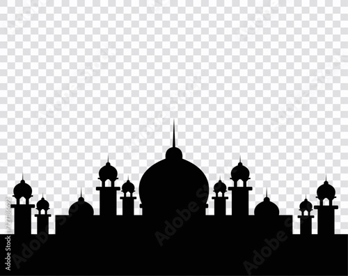 Ramadan kareem islamic festival mosque element vector illustration