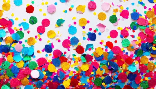 party background colorful glitter confetti on white for texture advertisement cover card