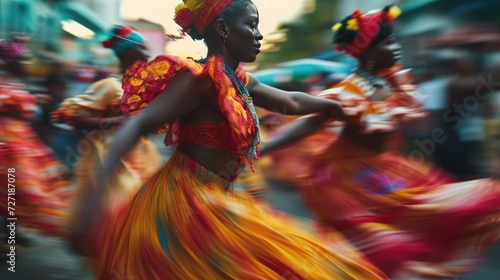 Woman With Dreadlocks Standing in Front of Fire, Carnival