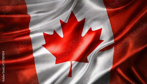 rippled silky canadian flag