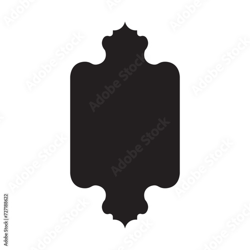 Oriental style islamic Ramadan Kareem and Eid Mubarak windows and arches. Arabic style icon shapes transparent png or isolated on white background.