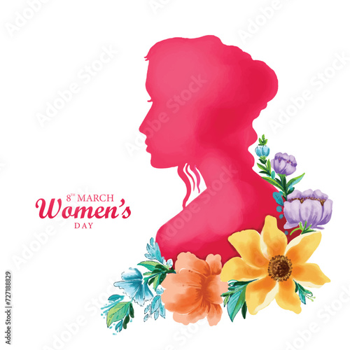 Fototapeta Naklejka Na Ścianę i Meble -  Happy womens day celebrations concept card design
