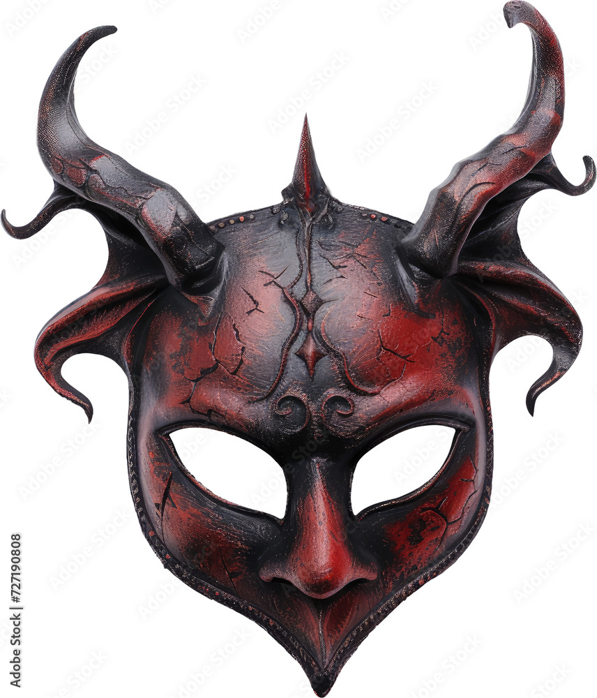 Devil demon mask transparent background PNG clipart