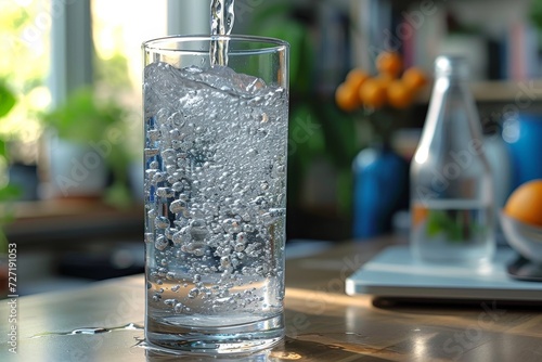 The refreshing liquid cascades into the glass, a thirst-quenching solution for the body and soul