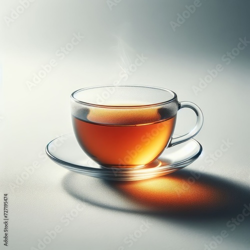 cup of tea on a white background