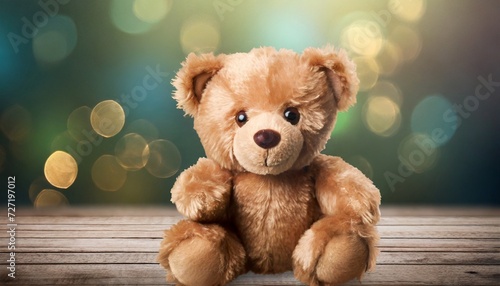 cute brown teddy bear stuffed animal on a background photo
