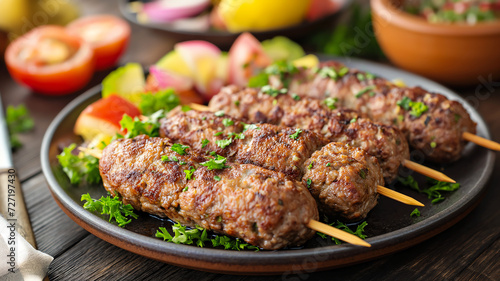 kofta kebabs grilled minced meat skewers