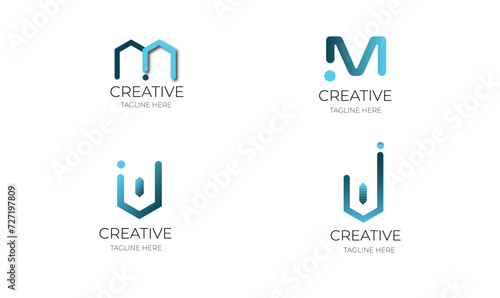 letters logo design, web logo design, mix letters logo designs,