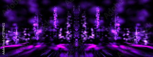 Abstract purple background, toxic neon smoke, empty night scene, smoke, rays, lights.