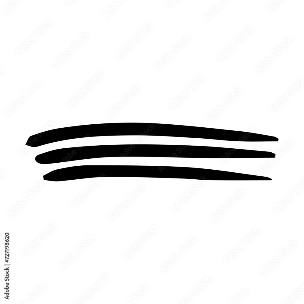 Scribble brush stroke element, abstract charcoal curly line illustration for background design 