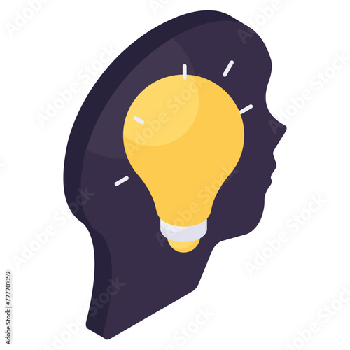 An icon design of creative mind